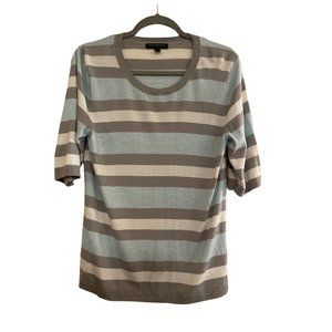 Banana Republic Lightweight Sweater Womens Crew Neck Striped Size: L